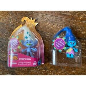 Trolls Guy Diamond & Maddy Figure Set New In Package HAIR WITH FLAIR!